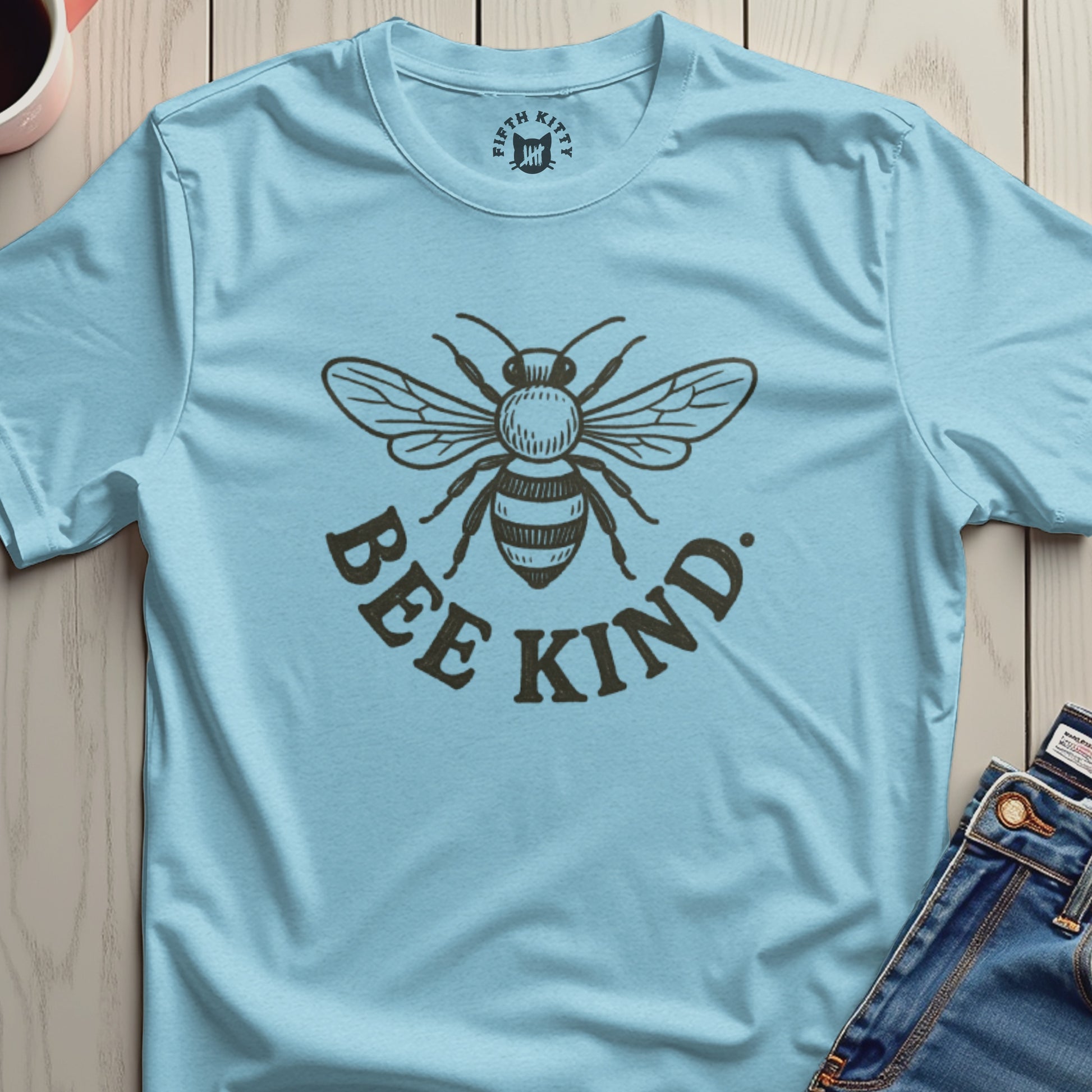Bee Kind Graphic Tee with Bee Illustration Design