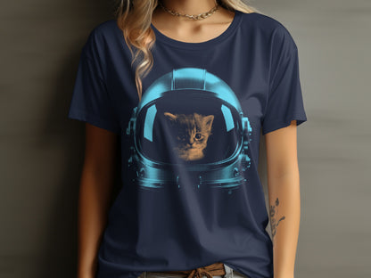 Adorable Kitten in Space Helmet Graphic Tee product