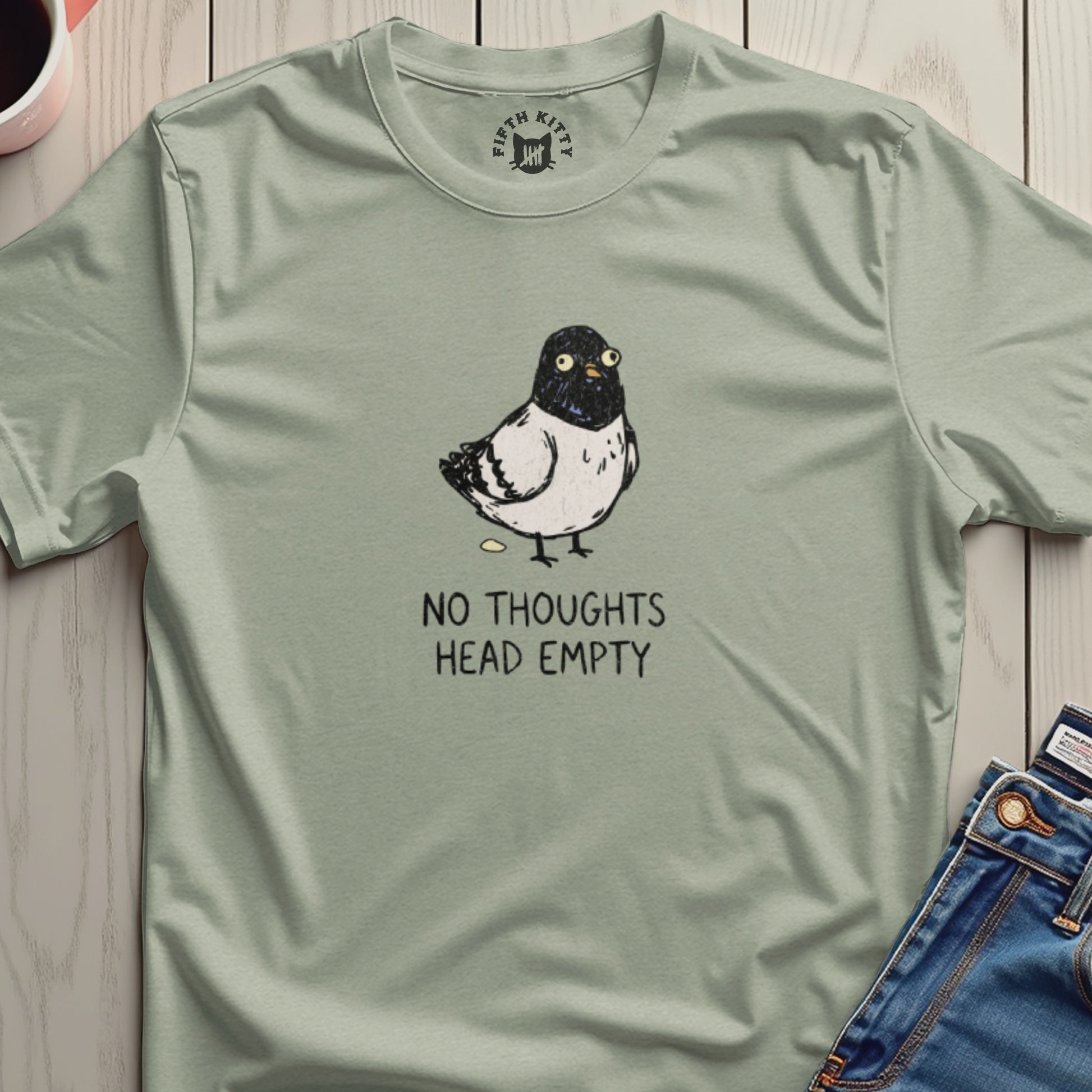 No Thoughts Head Empty Funny Pigeon Graphic Shirt