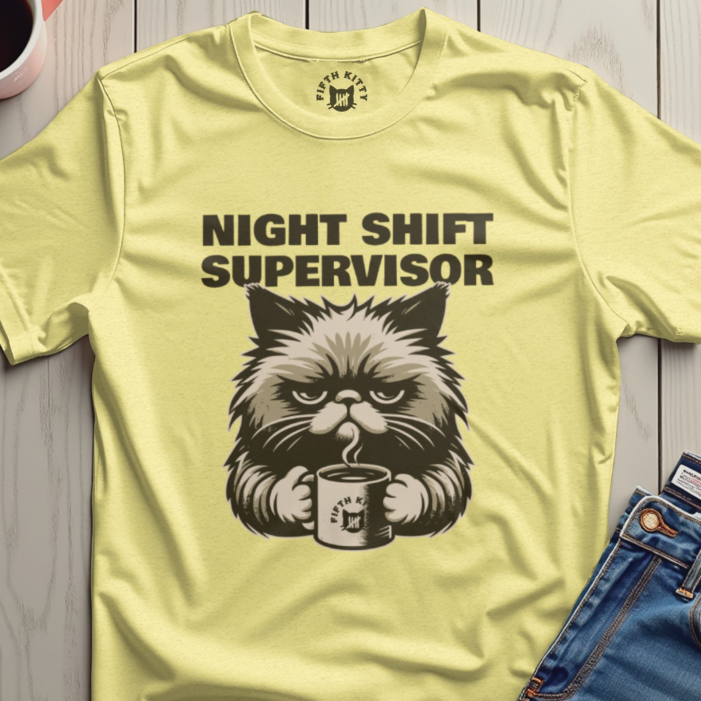 Night Shift Supervisor Shirt for Cat Lovers