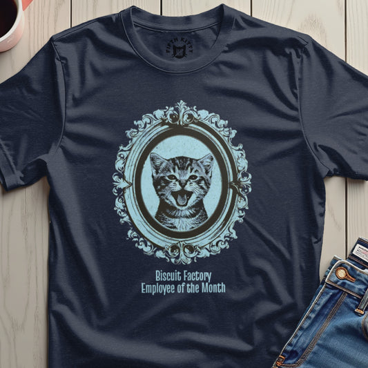 Biscuit Factory Employee of the Month Cat T-Shirt
