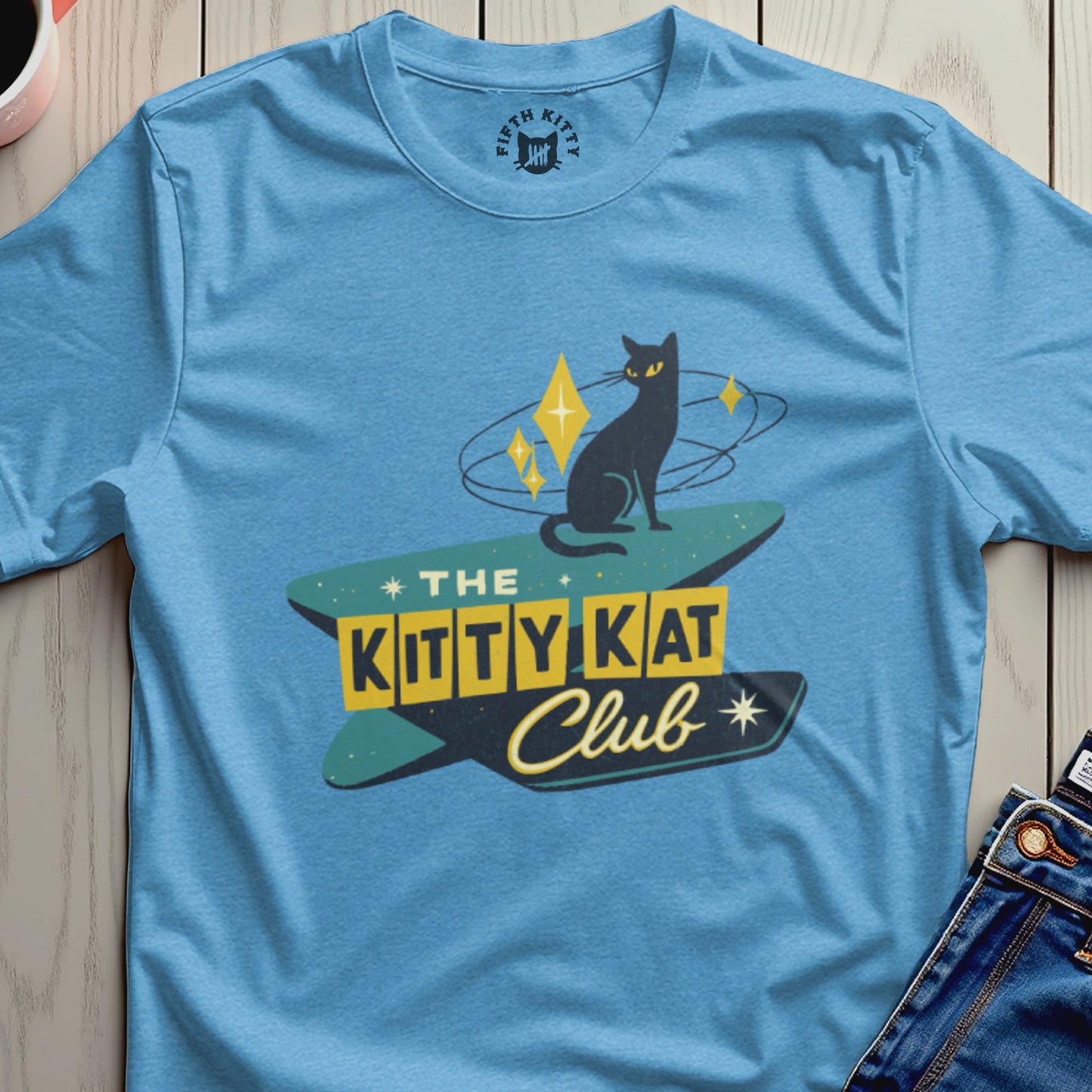 The Kitty Kat Club Retro Design Short Sleeve Shirt