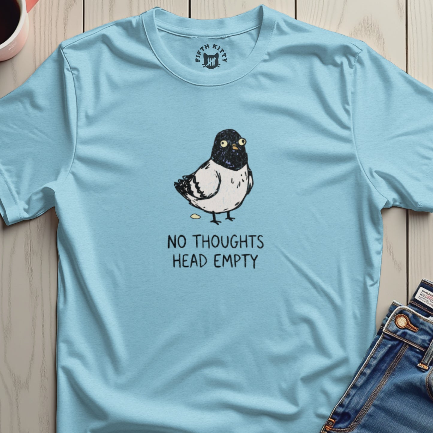 No Thoughts Head Empty Pigeon Graphic Tee