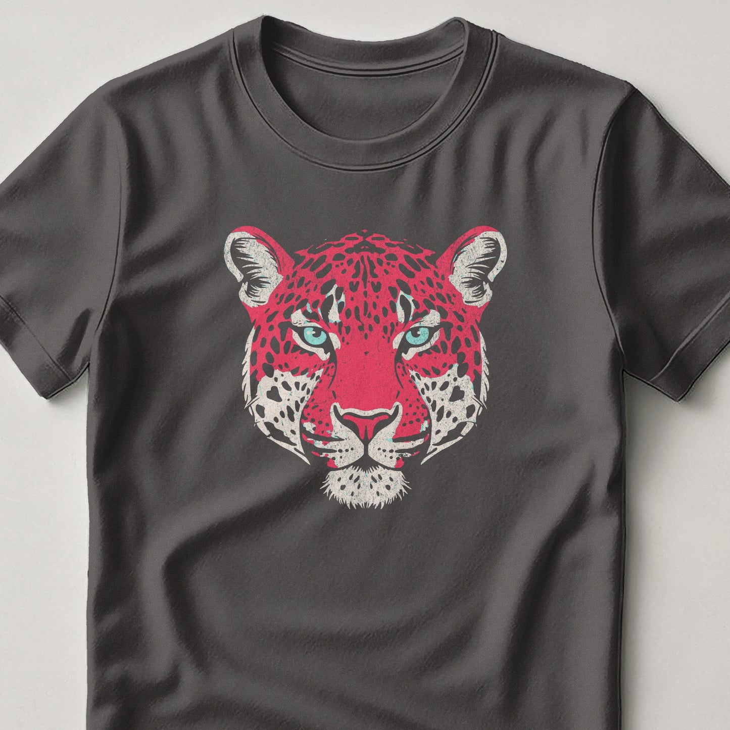 Fierce Red Leopard Head Graphic Design T-Shirt product type