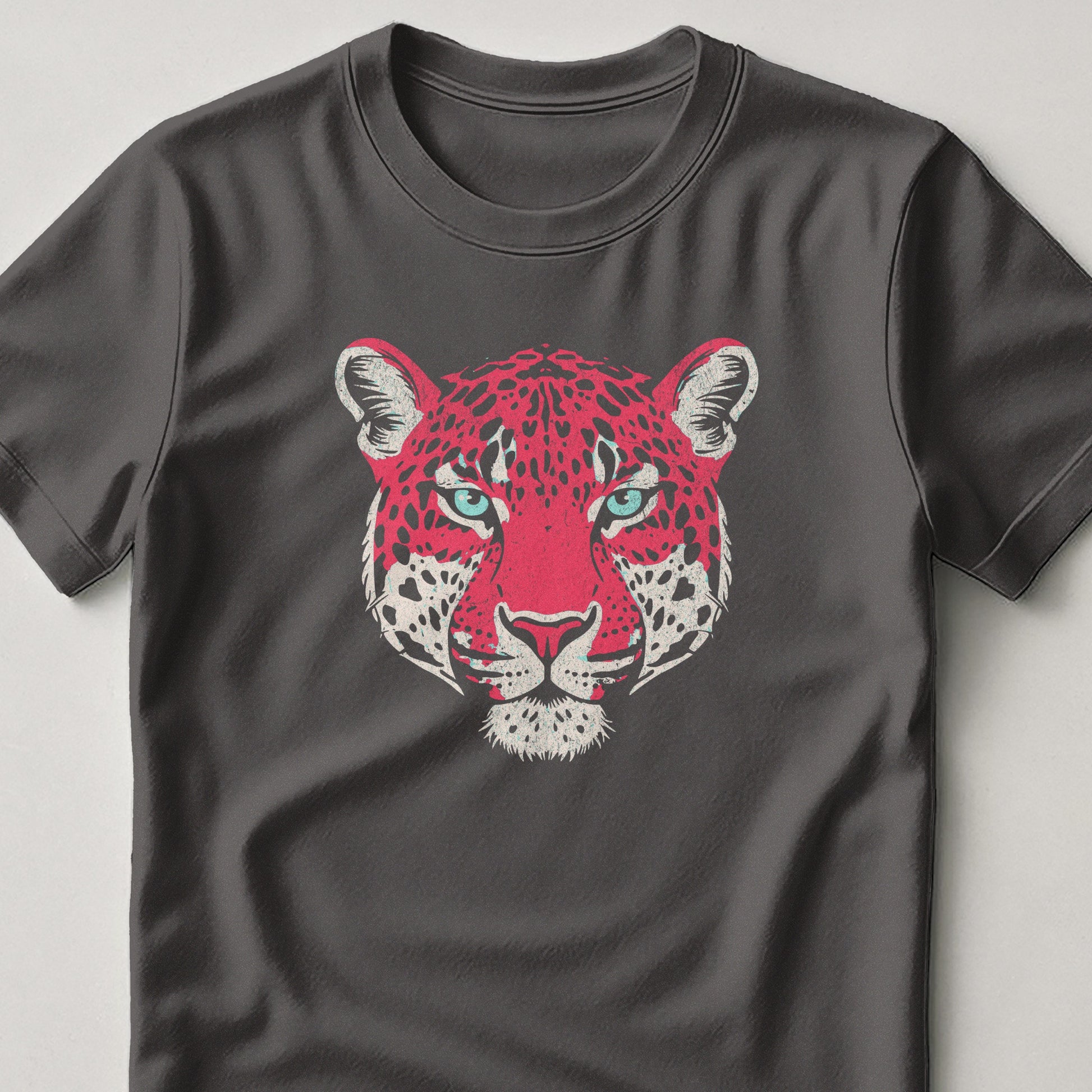 Fierce Red Leopard Head Graphic Design T-Shirt product type