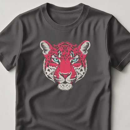 Fierce Red Leopard Head Graphic Design T-Shirt product type