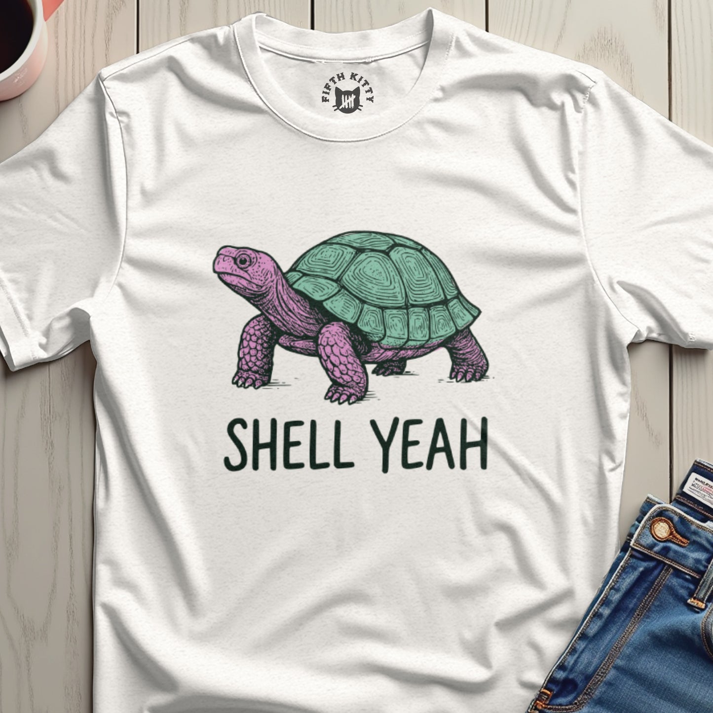 Shell Yeah Tortoise Graphic Tee Shirt