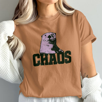 Otter Chaos Graphic Tee Fun Casual Statement Shirt product