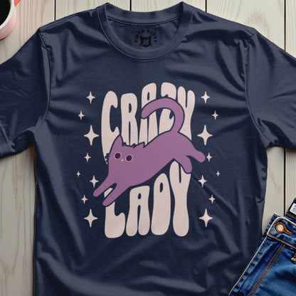 Crazy Cat Lady Graphic Tee Shirt Perfect for Cat Lovers