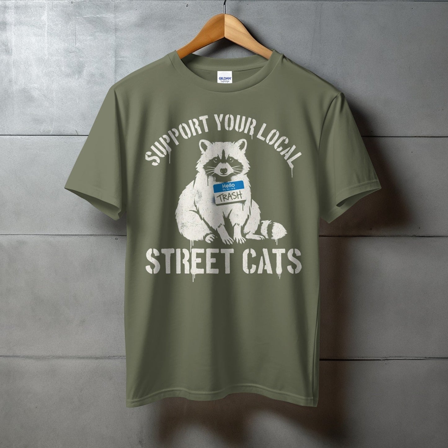 Support Your Local Street Cats Raccoon Shirt