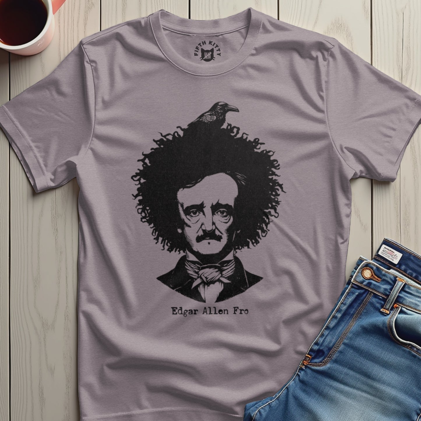 Edgar Allan Poe Graphic Print T-Shirt design product type