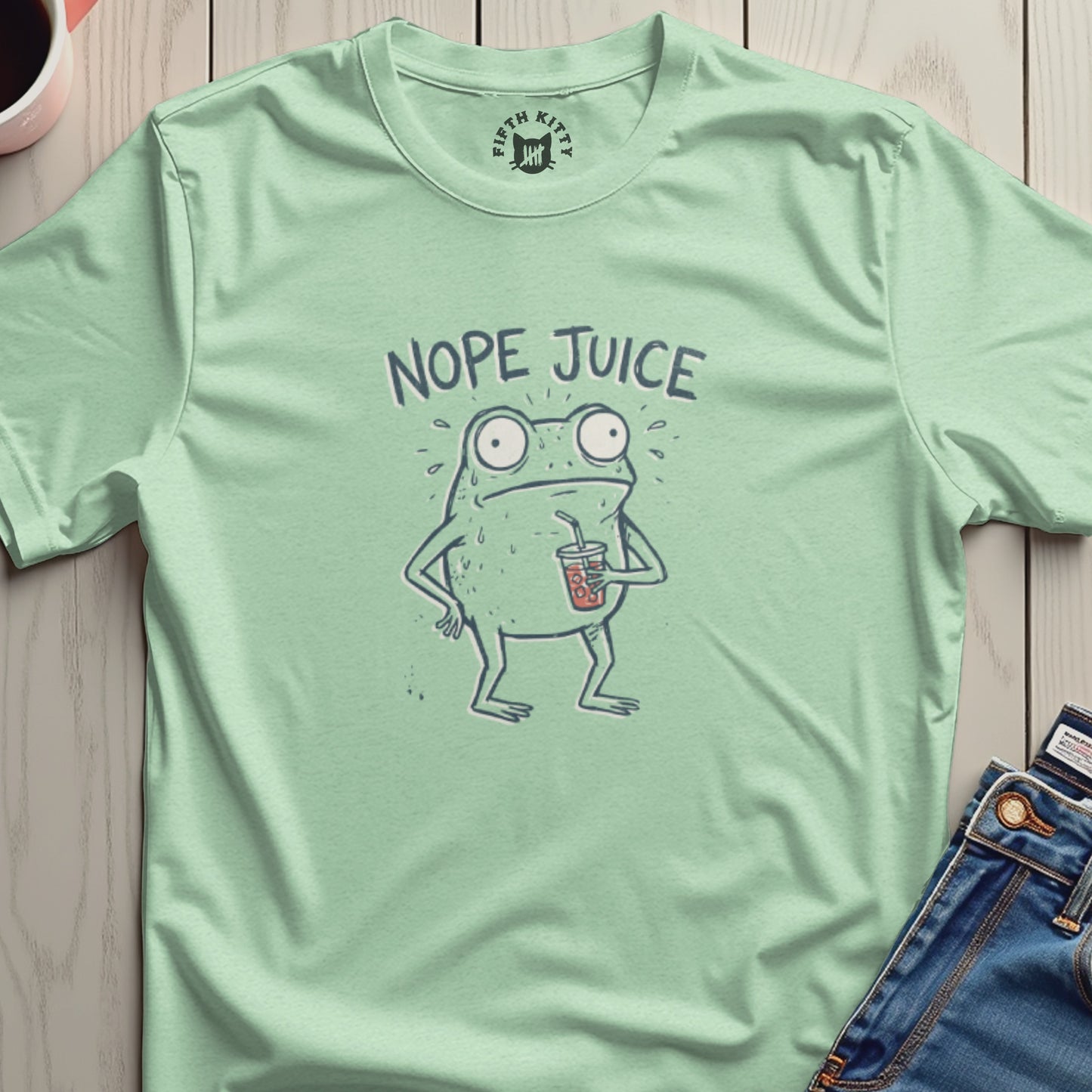 Funny Nope Juice Frog Unisex Graphic T-Shirt