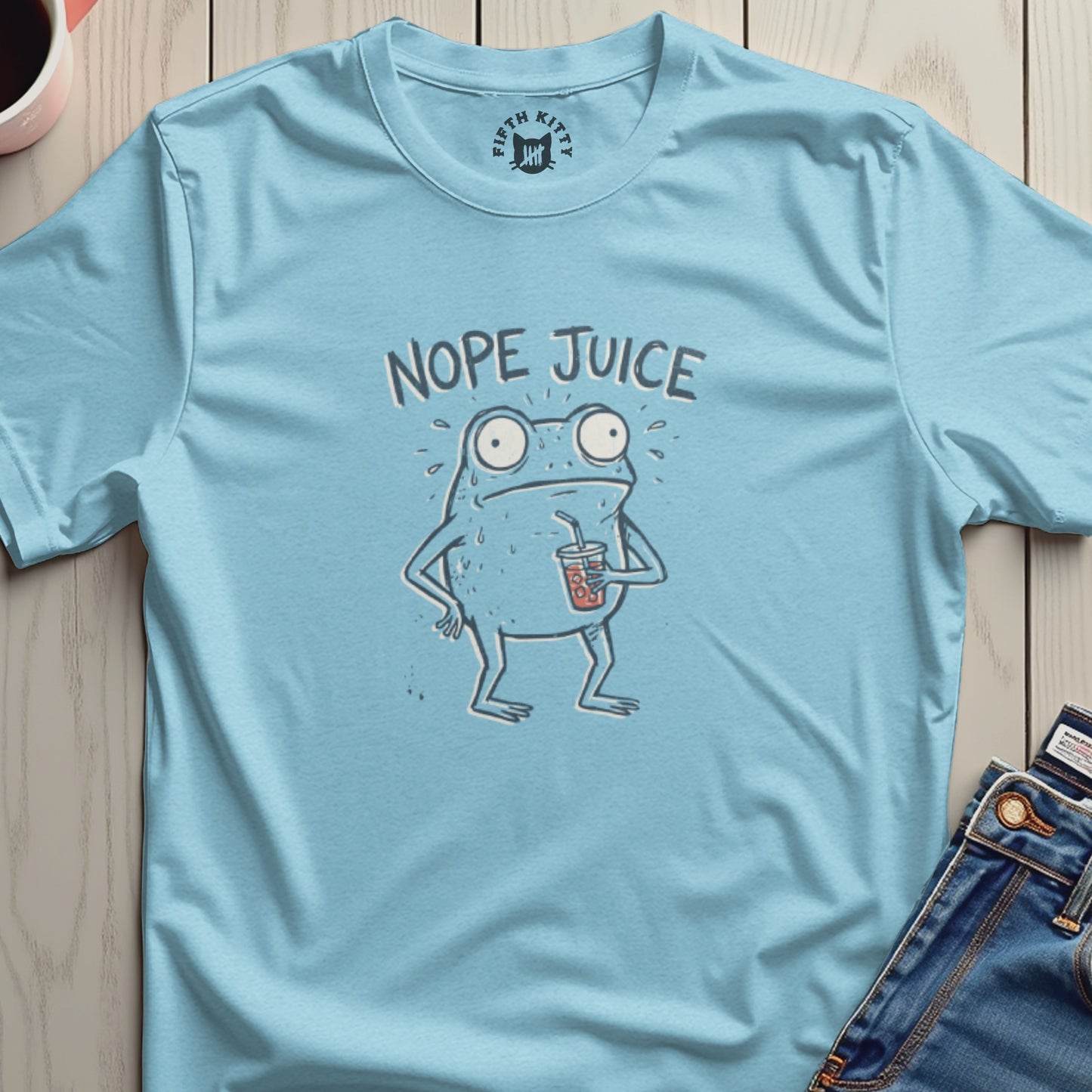 Nope Juice Frog Illustration Character T-shirt