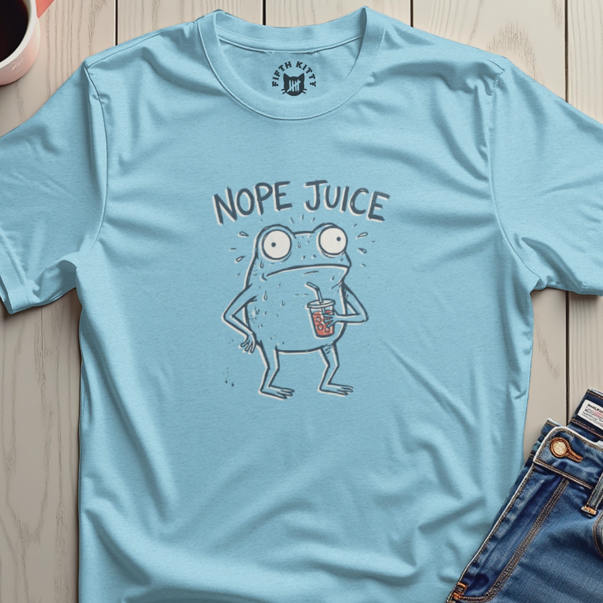 Nope Juice Frog Illustration Character T-shirt