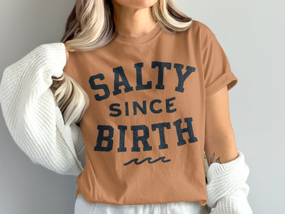 Salty Since Birth Graphic Tee Casual Tshirt product type
