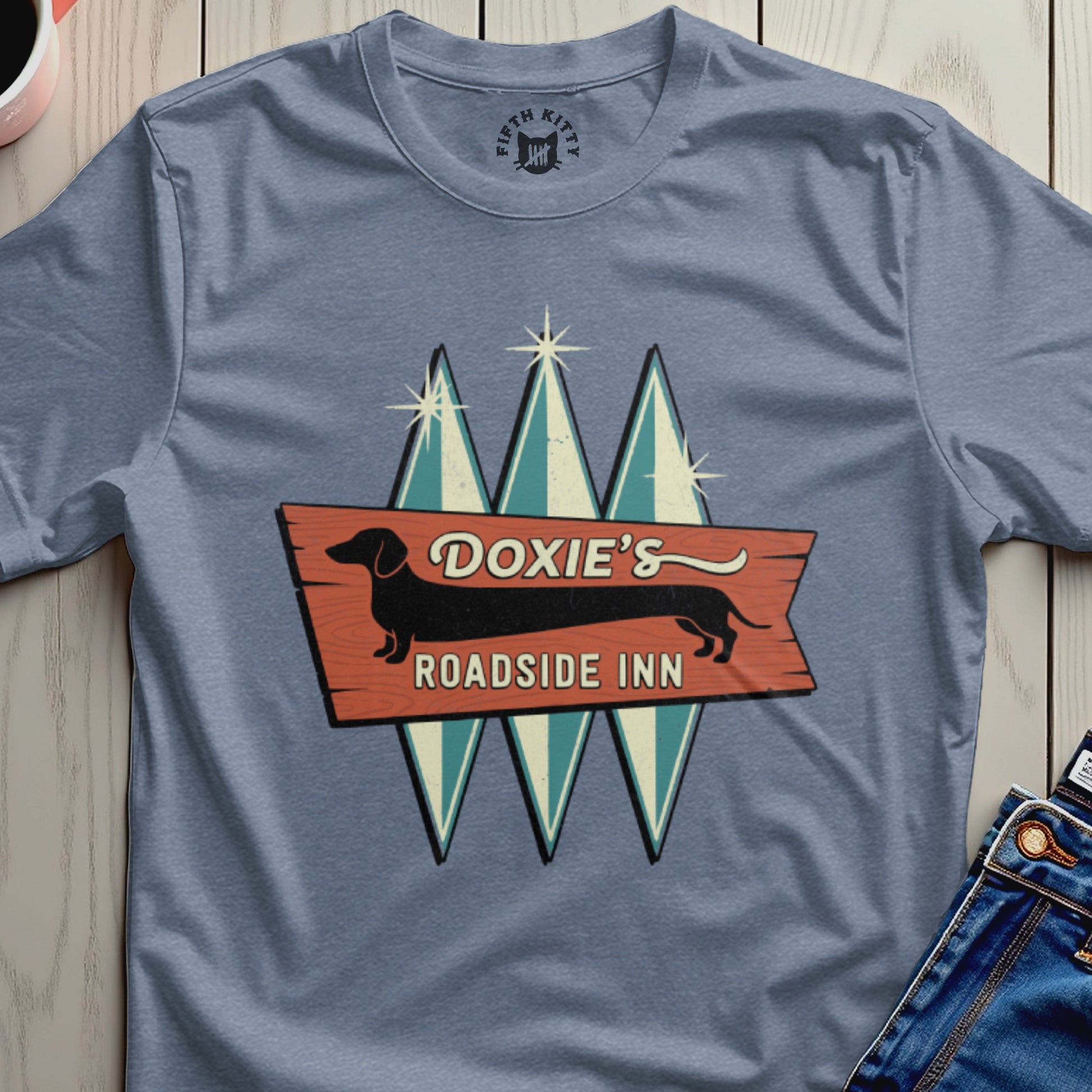 Doxie's Roadside Inn Retro Graphic T-shirt