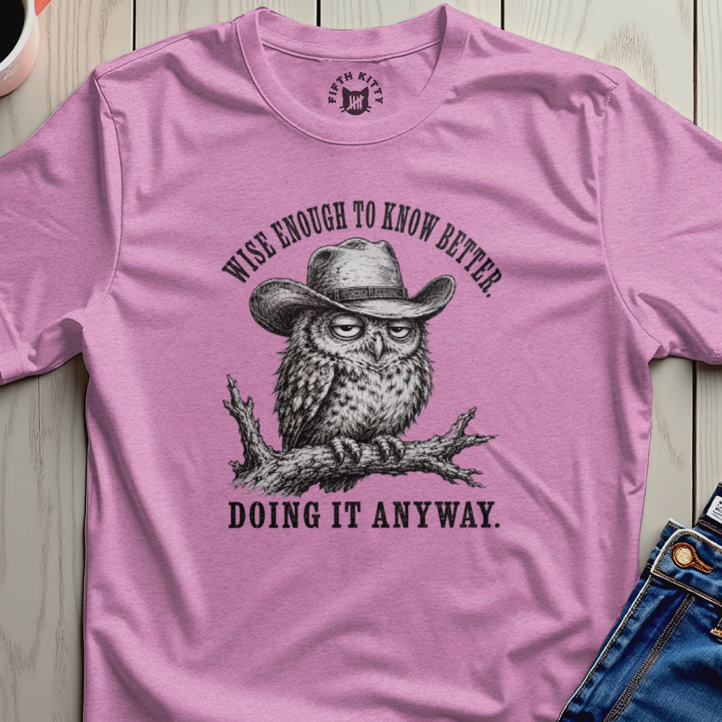 Wise Enough Western Owl T-Shirt