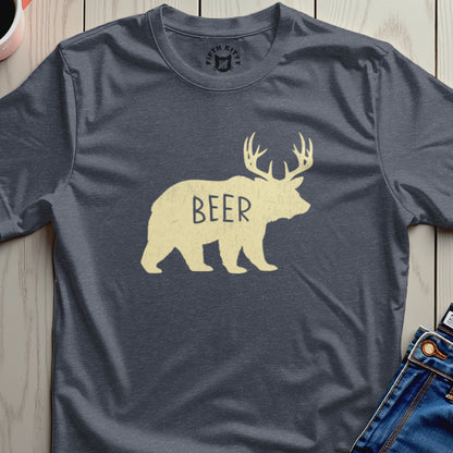 Antlered Bear Beer Design Humorous Graphic product type