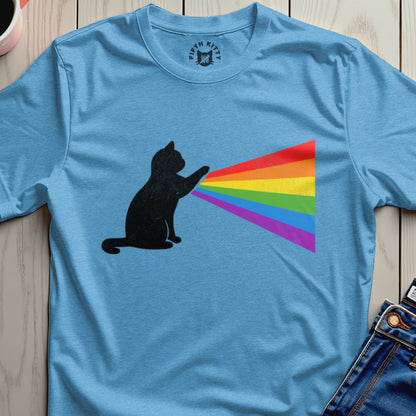 Cat Design with Rainbow Colors Graphic T-Shirt