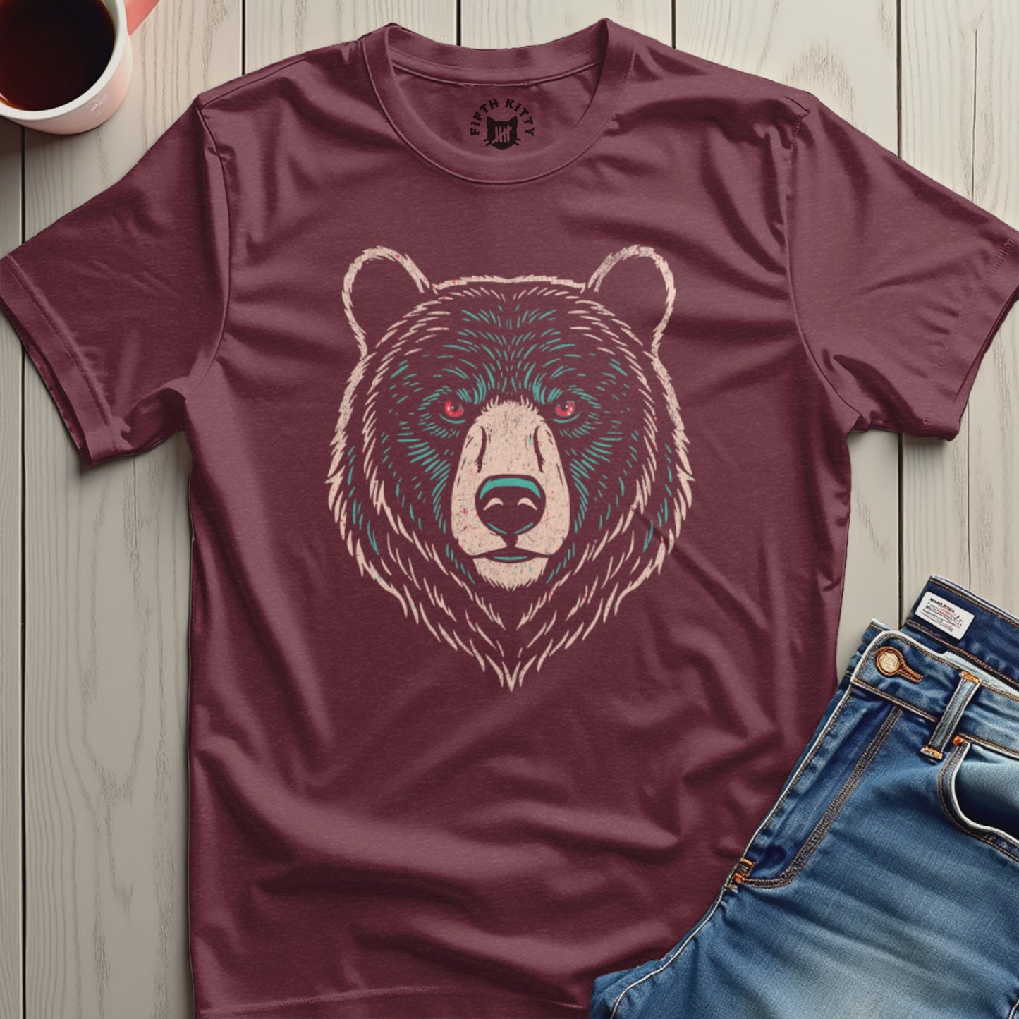 Bear Face Graphic Tee Perfect for Casual Occasions product type