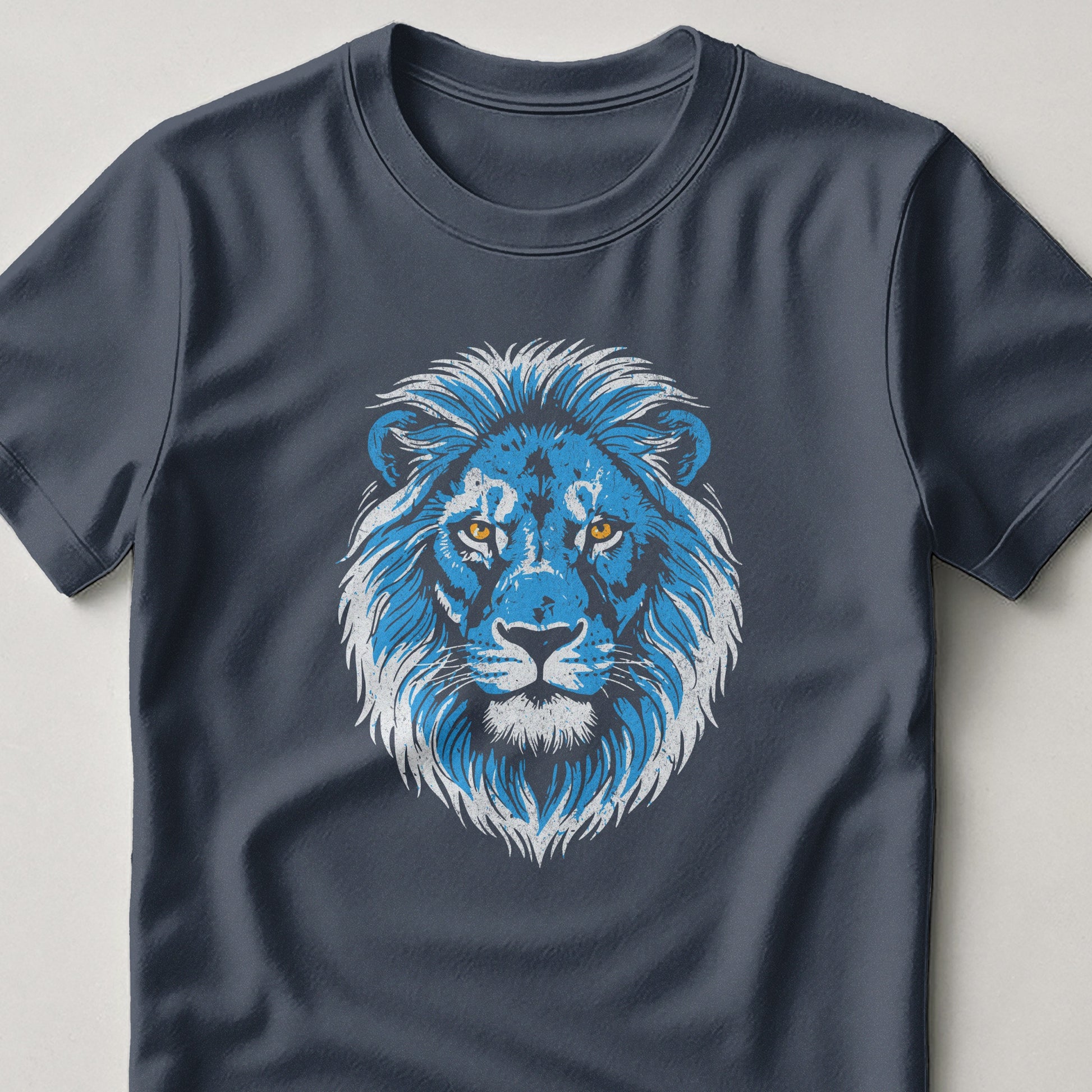Blue Fierce Lion Graphic T-Shirt Casual Wear Shirt product type