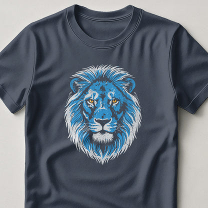 Blue Fierce Lion Graphic T-Shirt Casual Wear Shirt product type