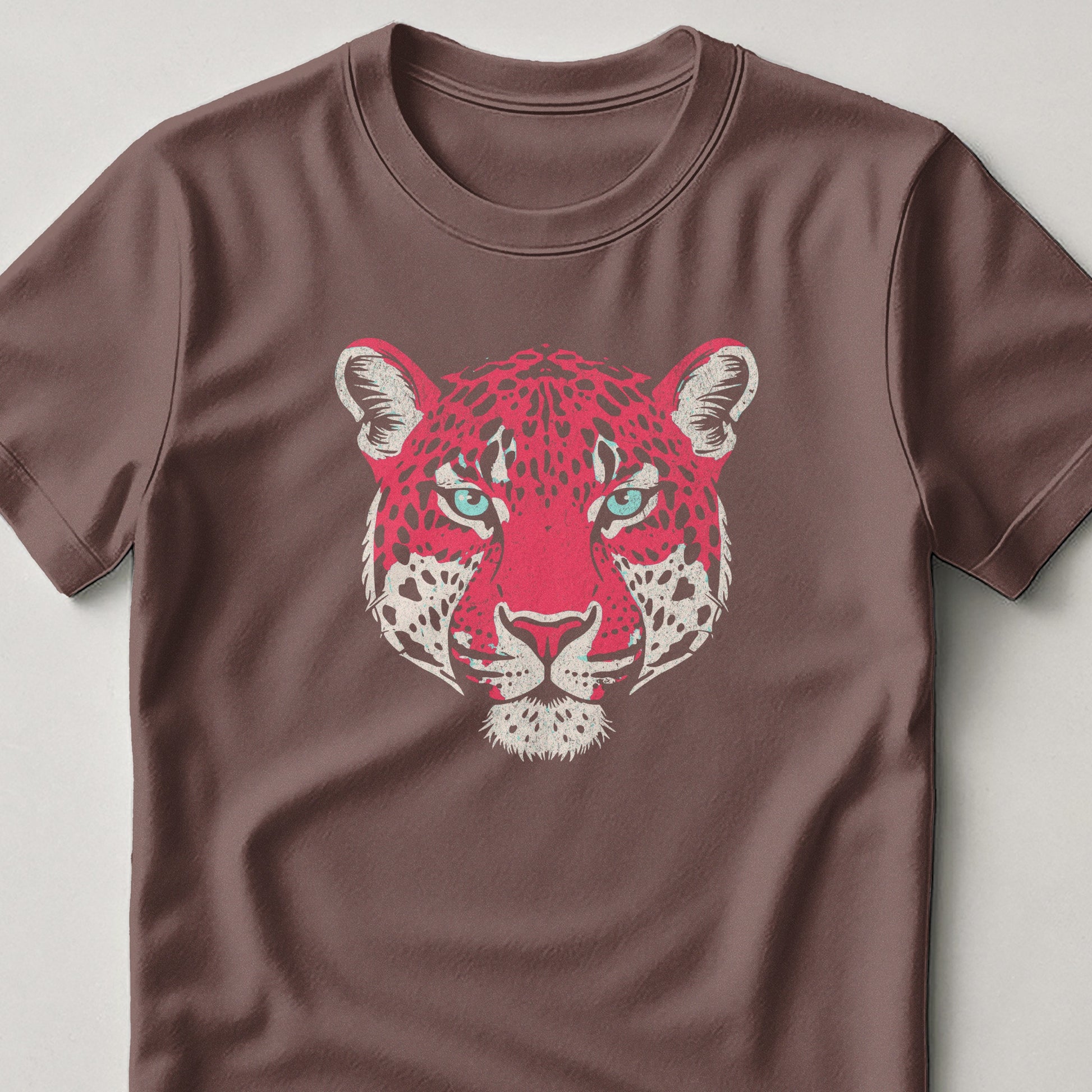 Fierce Red Leopard Graphic Design T-Shirt product