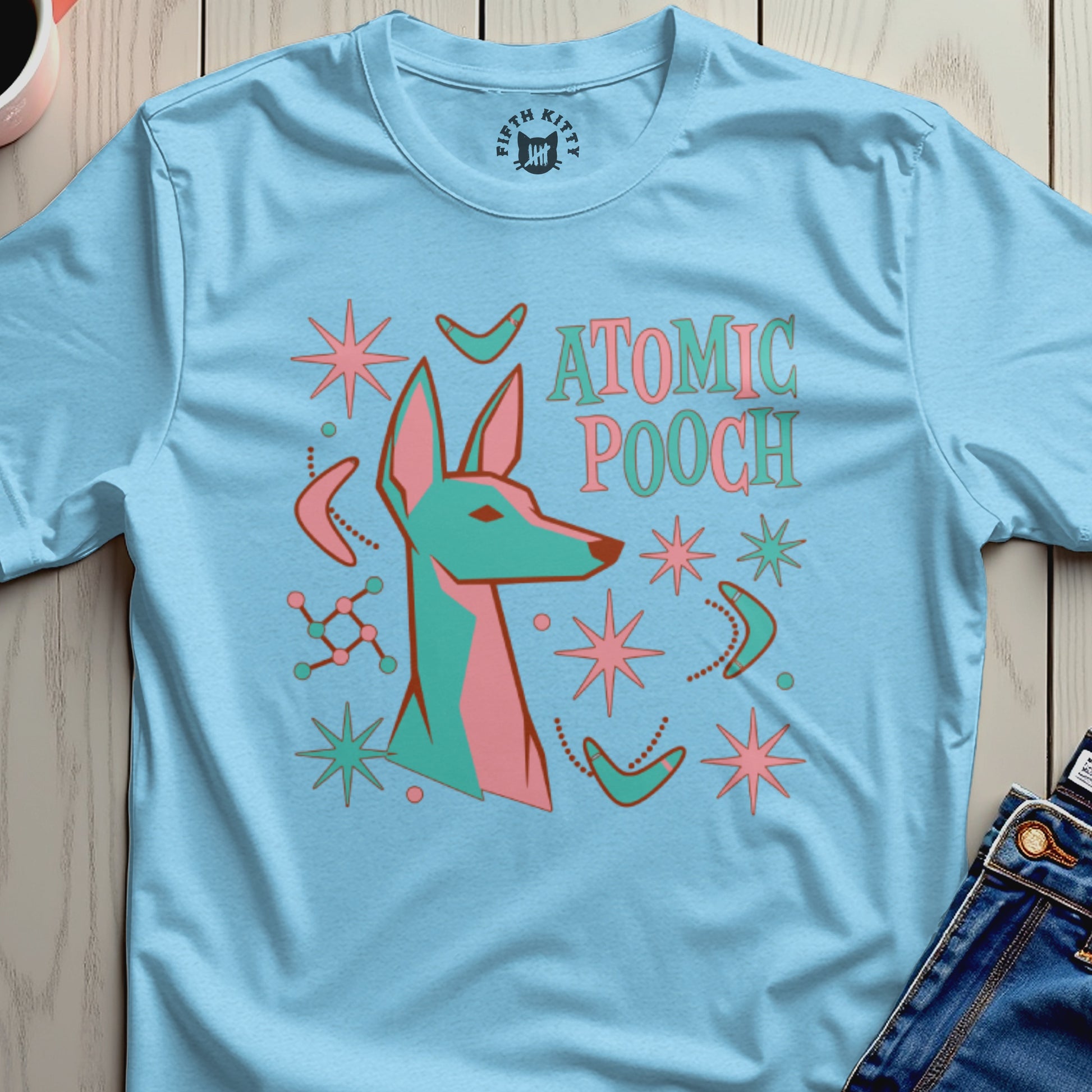 Atomic Pooch Retro Graphic Design Shirt