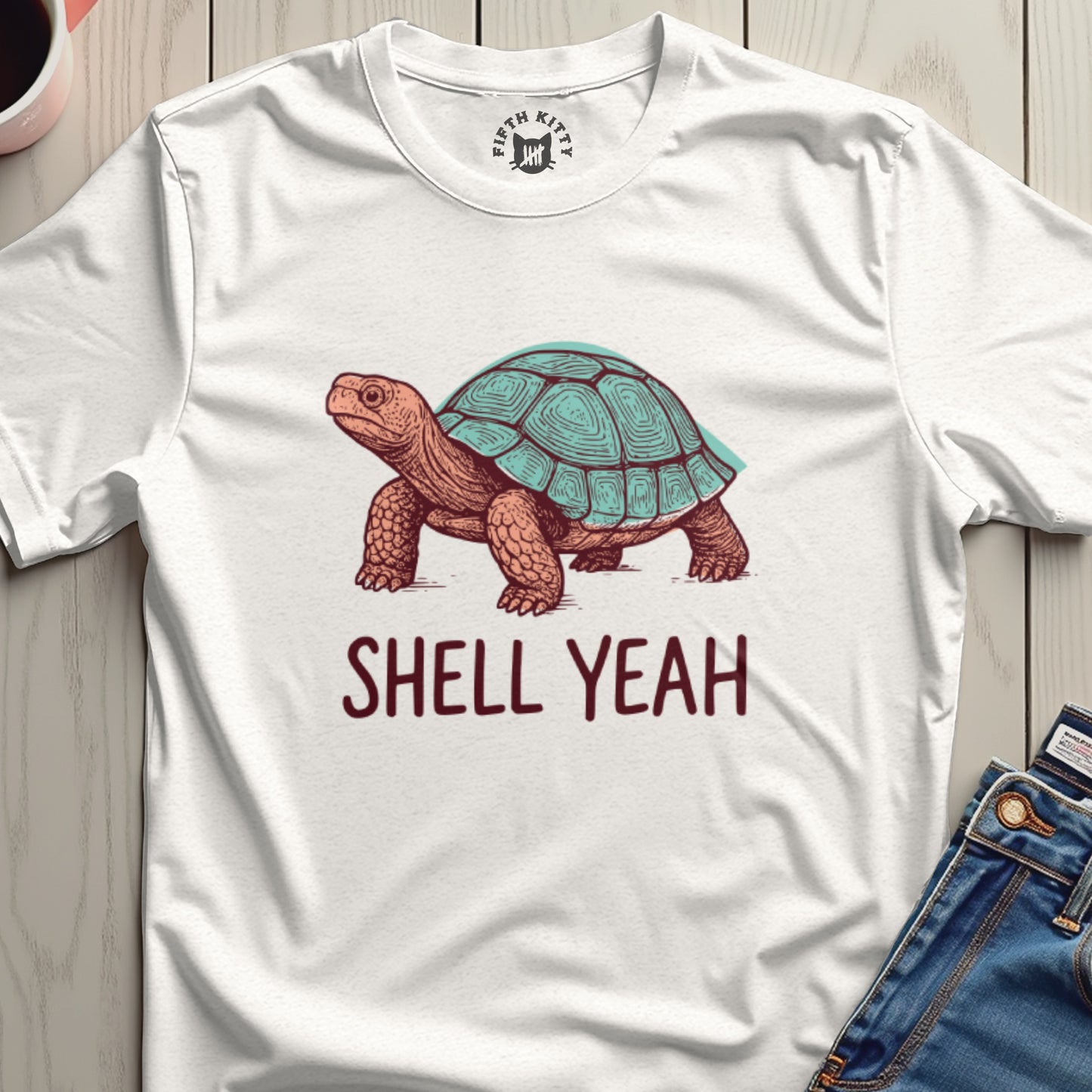 Shell Yeah Funny Graphic Turtle Short Sleeve T-Shirt
