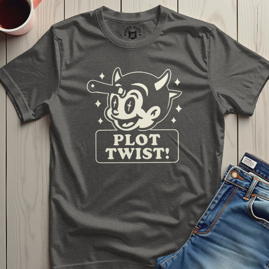 Plot Twist Cartoon Graphic Comfortable T-shirt product