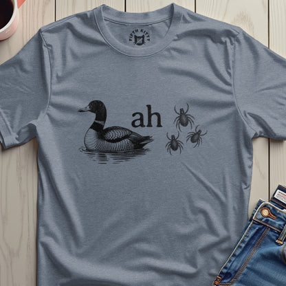 Funny Ah Duck and Spiders Graphic T-Shirt