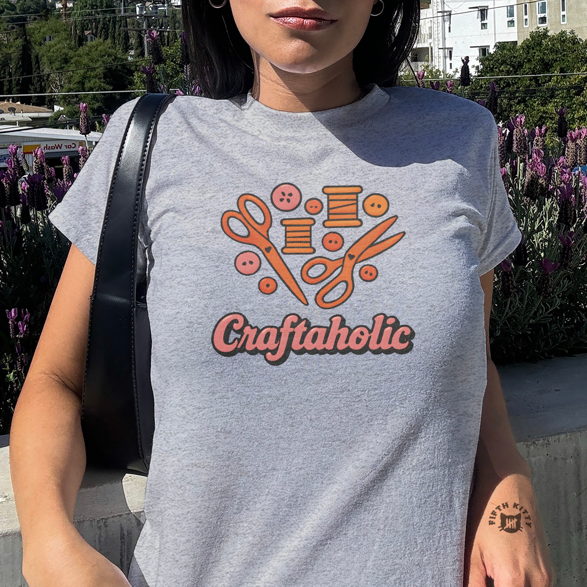 Craftaholic Scissors and Threads Graphic Tee product type