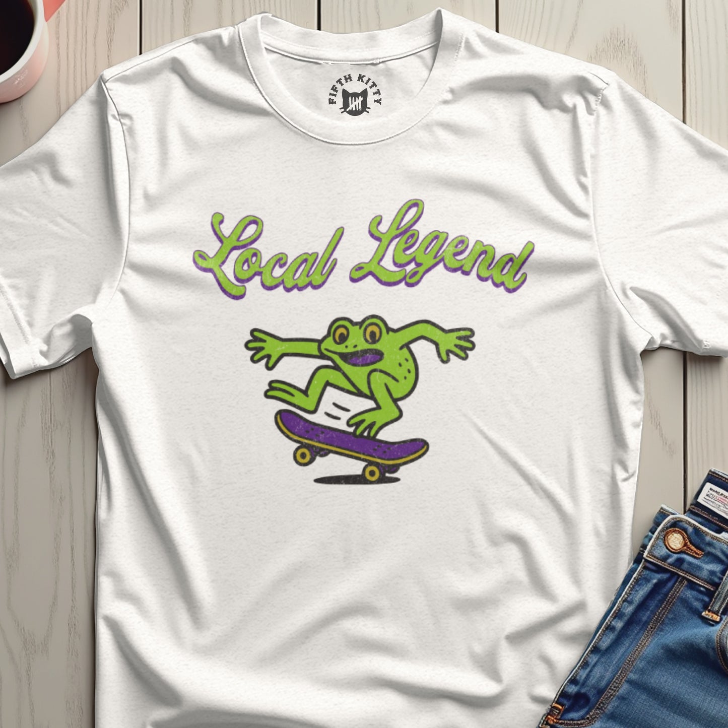 Local Legend Frog Skateboard Graphic T-shirt