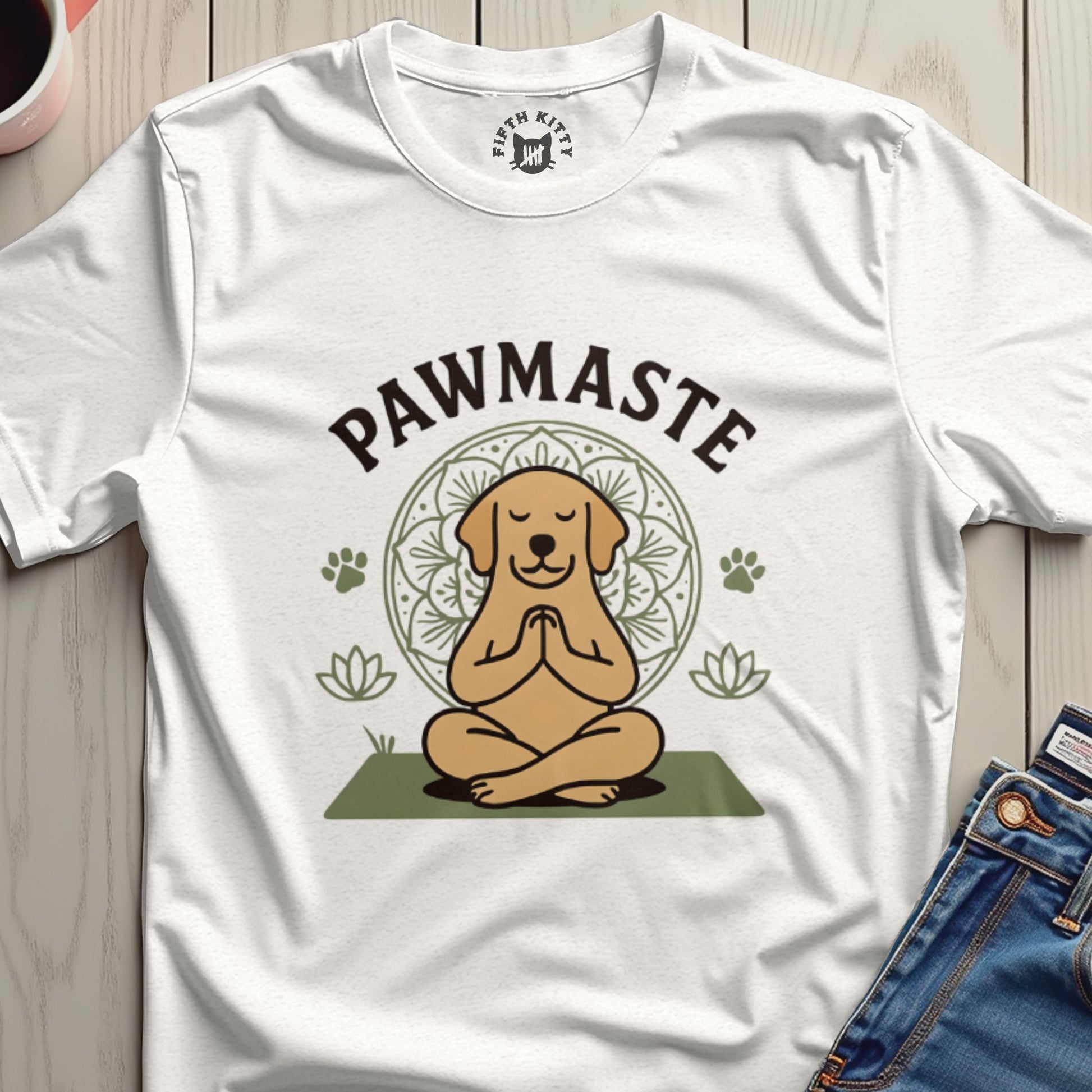 Pawmaste Cute Meditating Dog Graphic T-Shirt