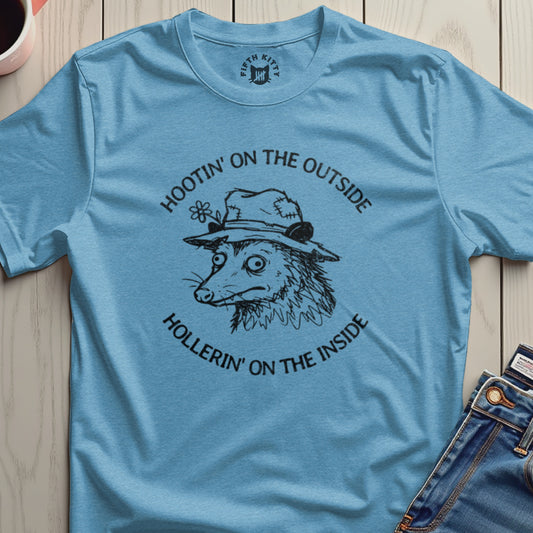 Hootin' On The Outside Hollerin' On The Inside T-Shirt