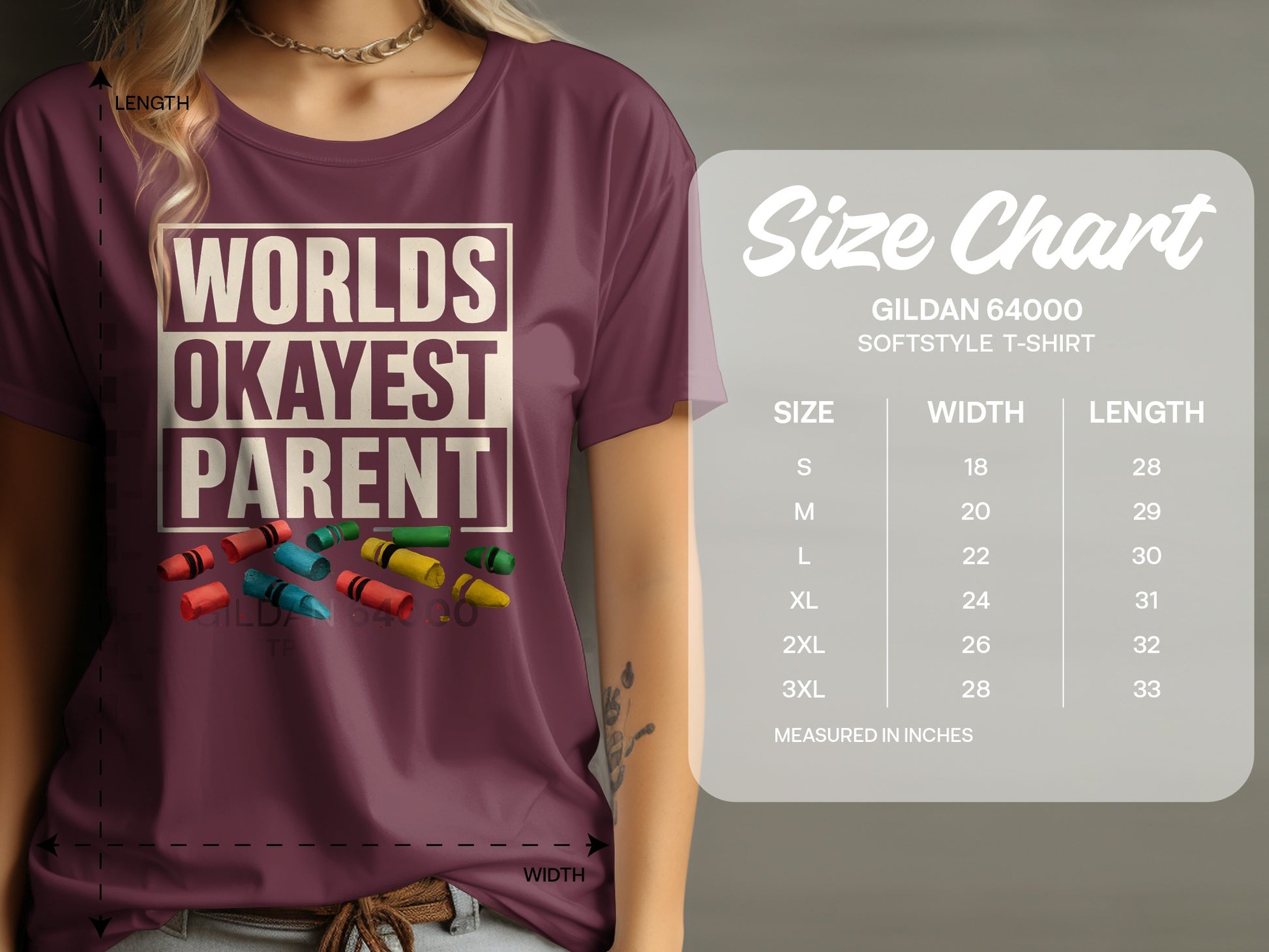 Worlds Okayest Parent Graphic T-Shirt product type