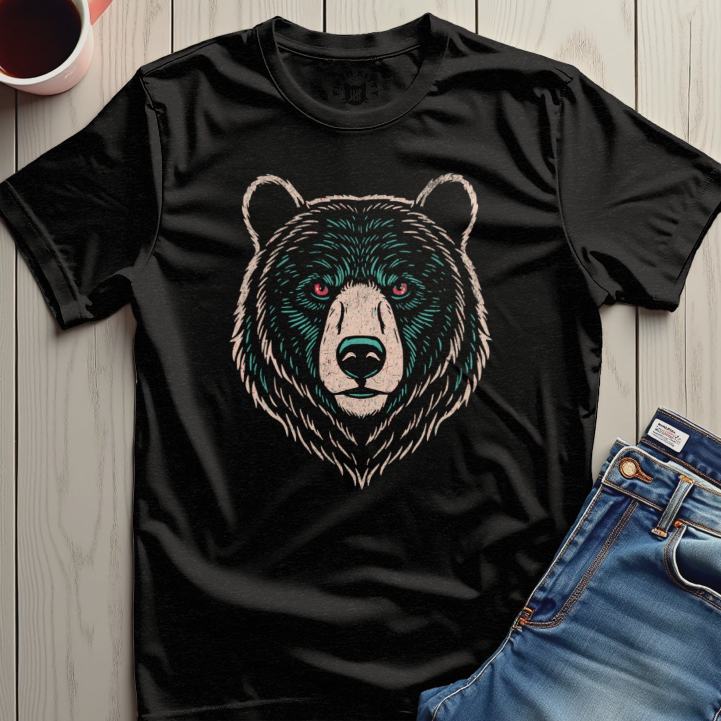 Fierce Bear Animal Face Graphic T-shirt Product Type