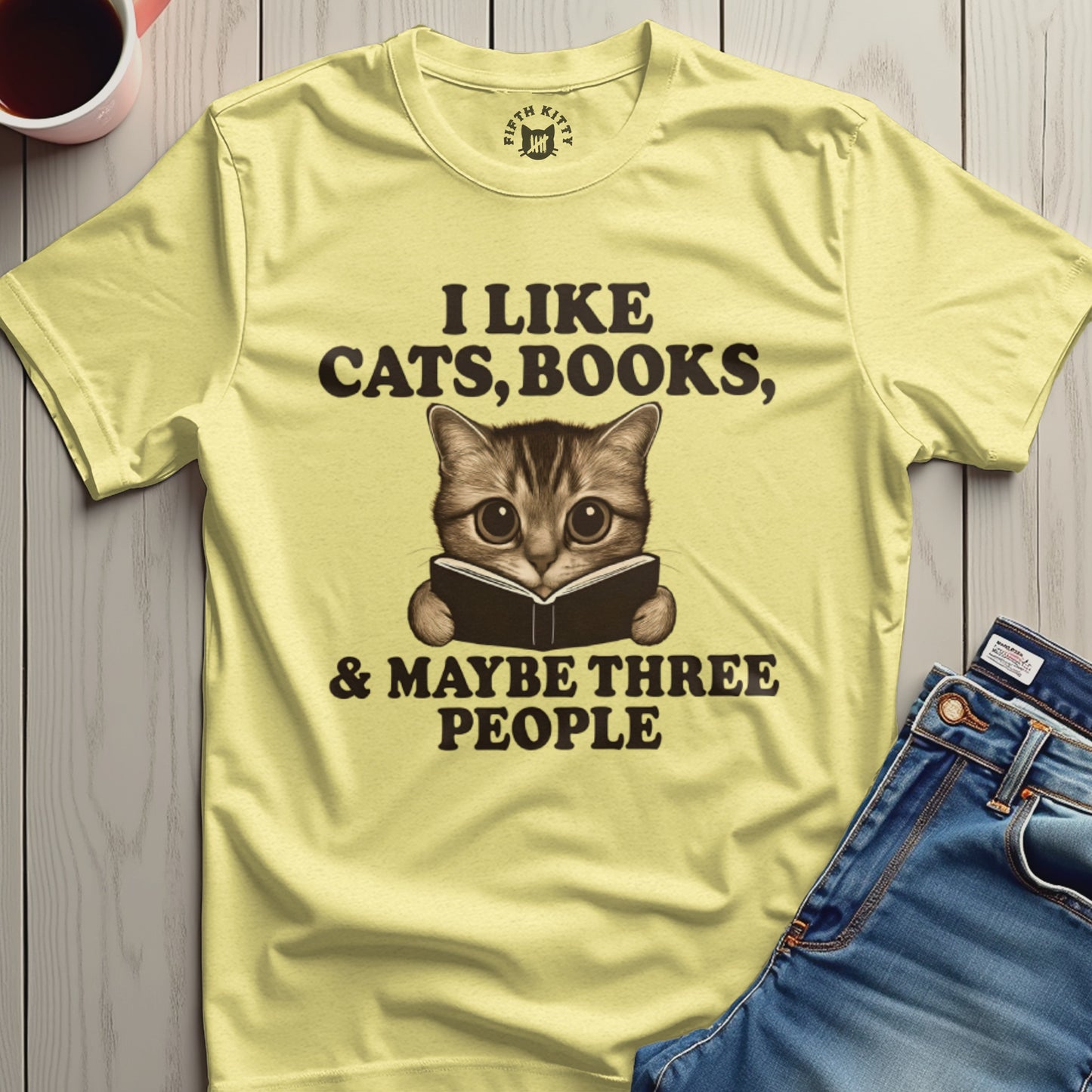 I Like Cats Books Maybe Three People T-shirt product