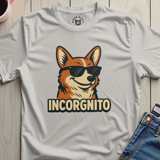 Incorgnito Cute Sunglasses Corgi Graphic T-Shirt