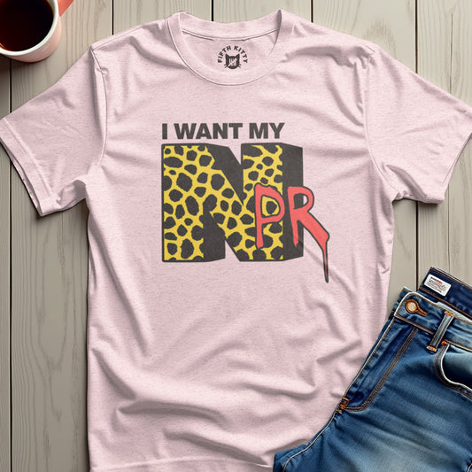 I Want My NPR Leopard Print Graphic T-shirt product