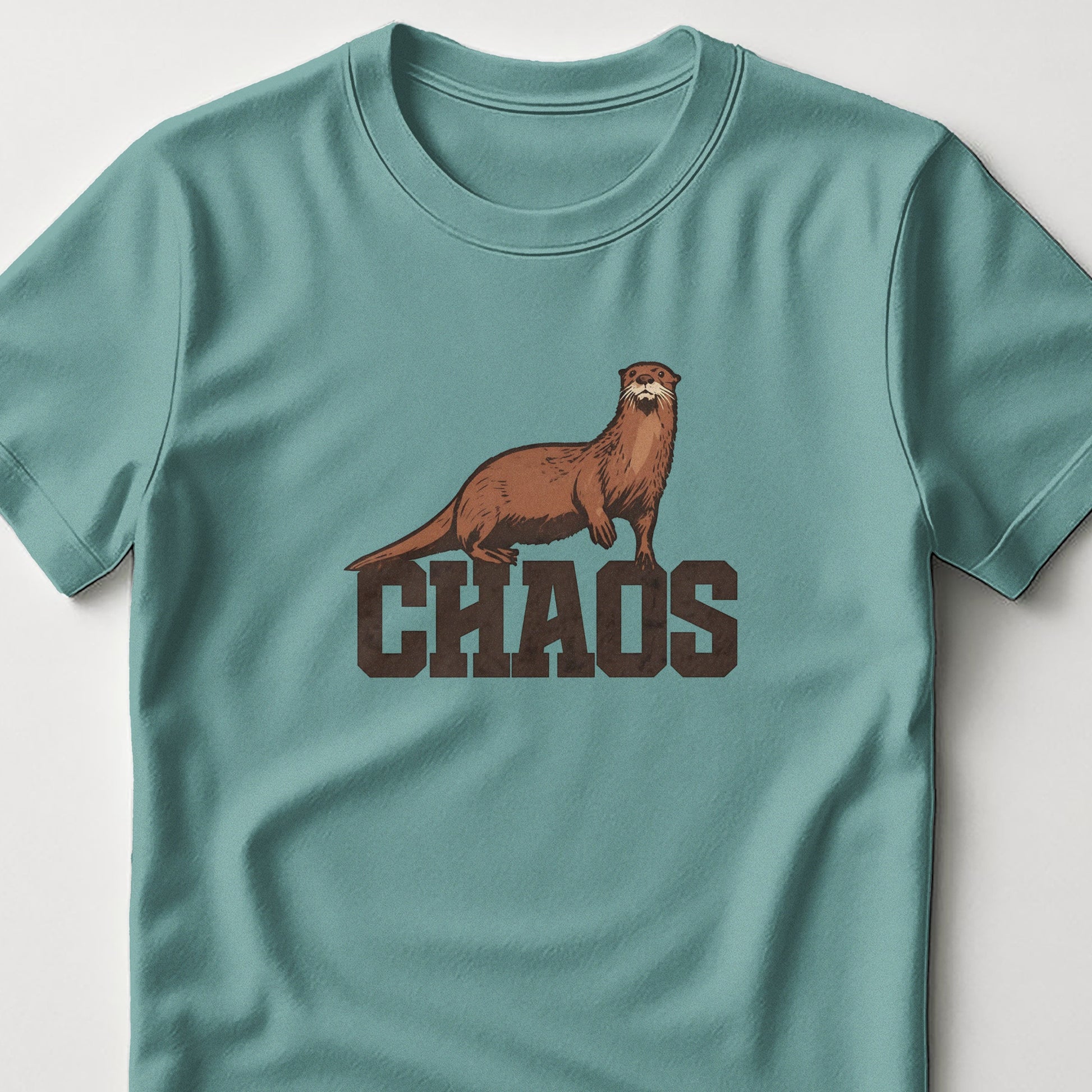 Chaos Otter Graphic Design Teal T-Shirt product