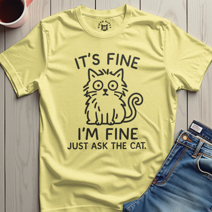 Funny Cat Graphic It's Fine I'm Fine T-shirt product type