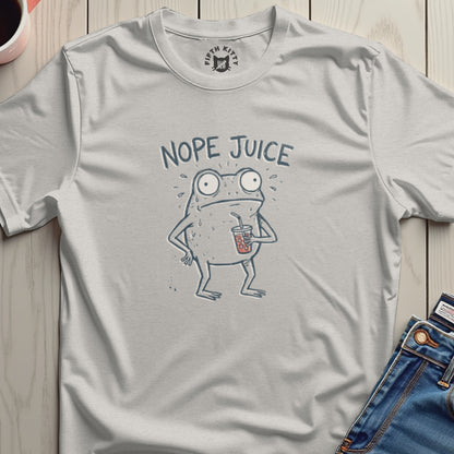 Nope Juice Funny Frog Graphic T-Shirt for Adults
