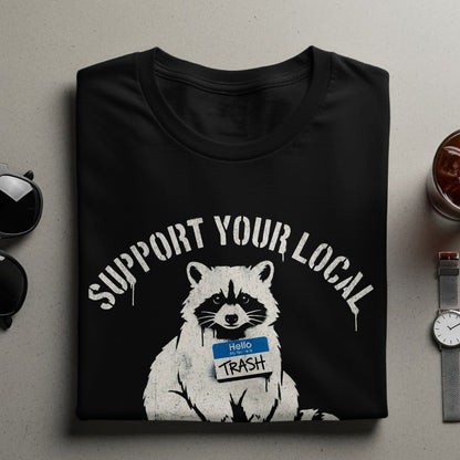 Support Your Local Raccoon Graphic Shirt Product
