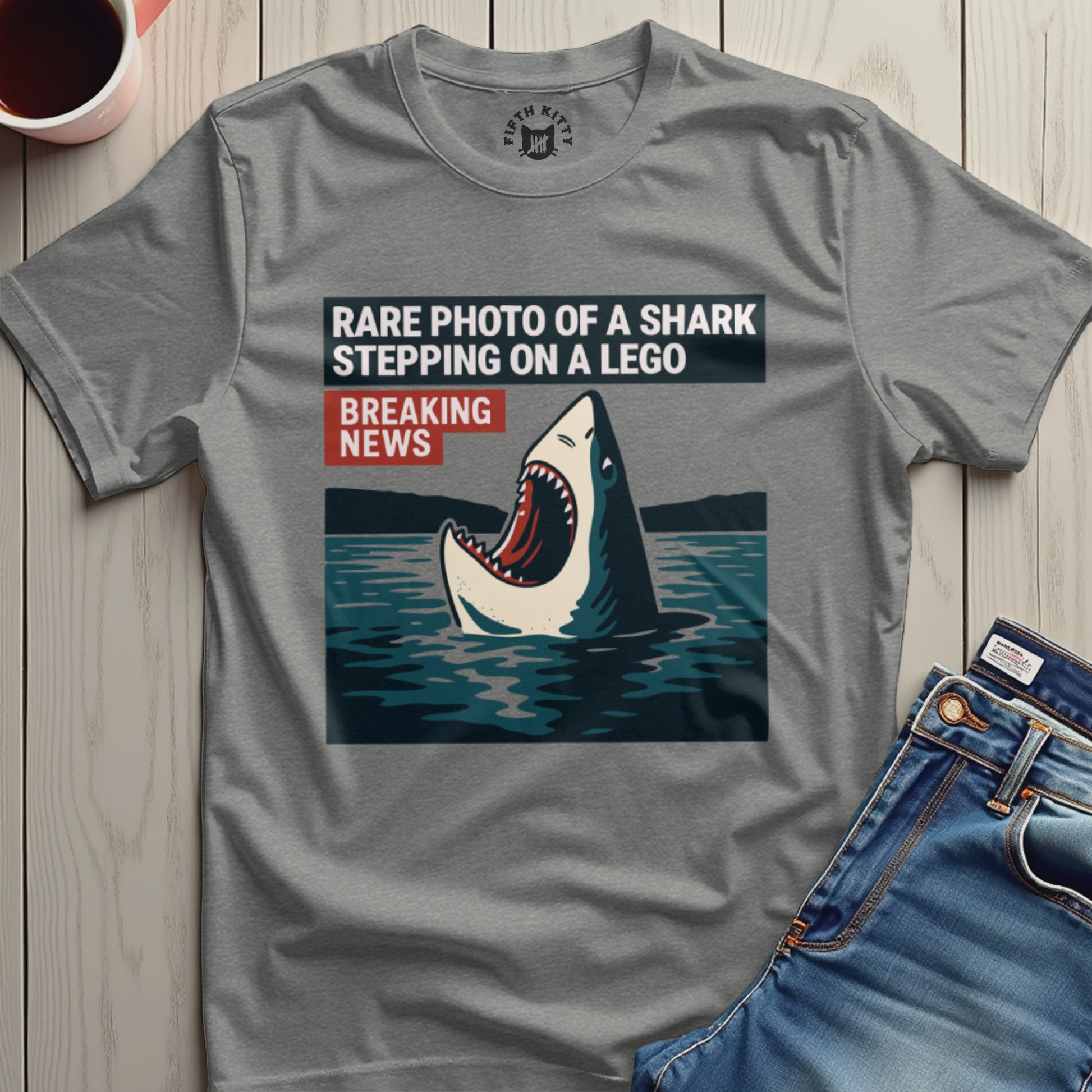 Rare Photo of a Shark Stepping on a Lego product type