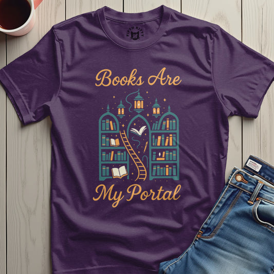 Books Are My Portal Graphic Tee Shirt product type