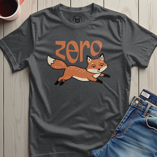 Fox With Zero Text Graphic Design T-shirt product type