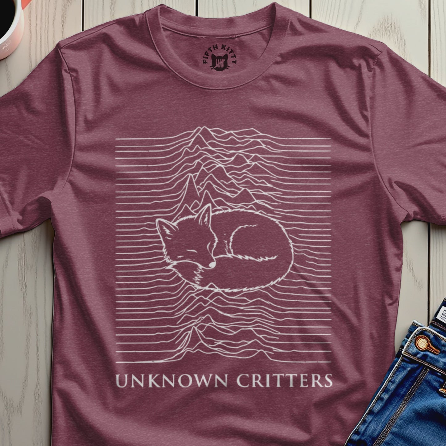 Unknown Critters Fox Relaxing T-Shirt Graphic Design