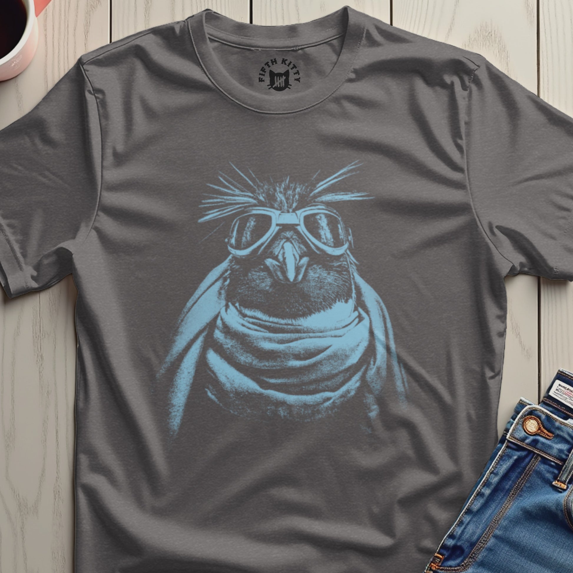 Cool Penguin with Sunglasses Graphic T-Shirt