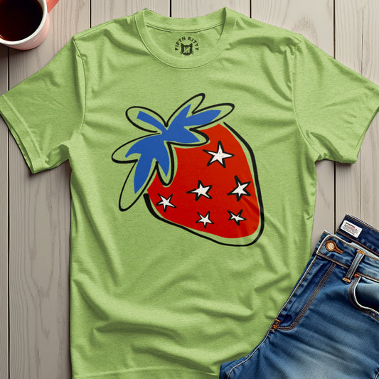 Bright Strawberry Star Graphic Tee product type